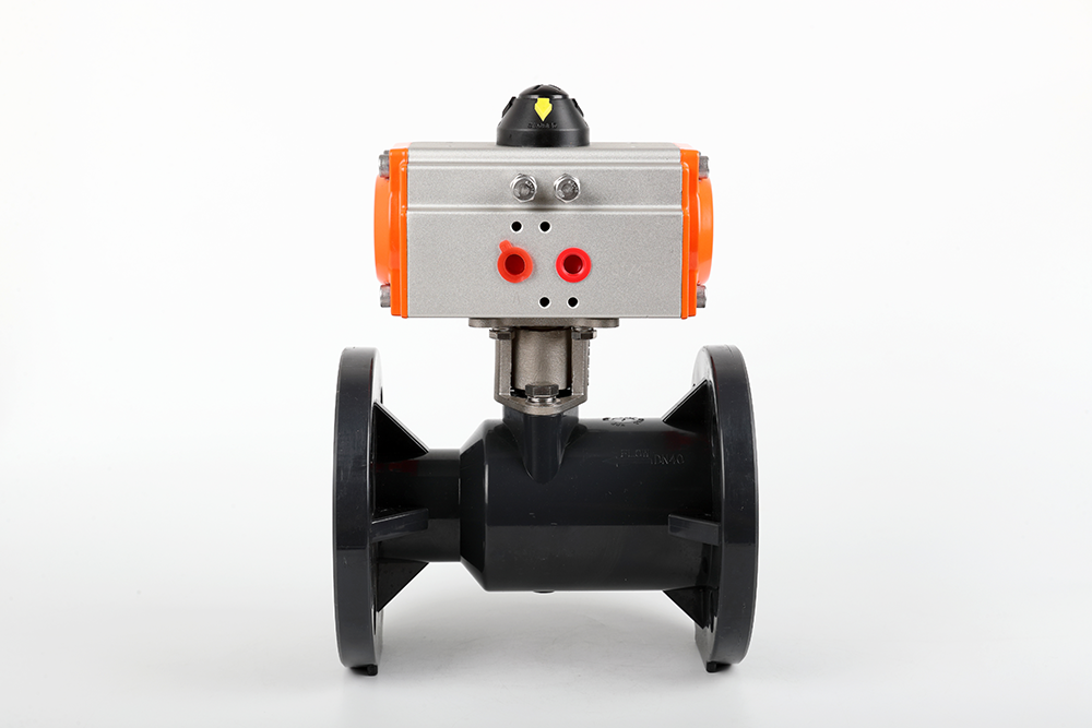 滨海气动法兰一体球阀